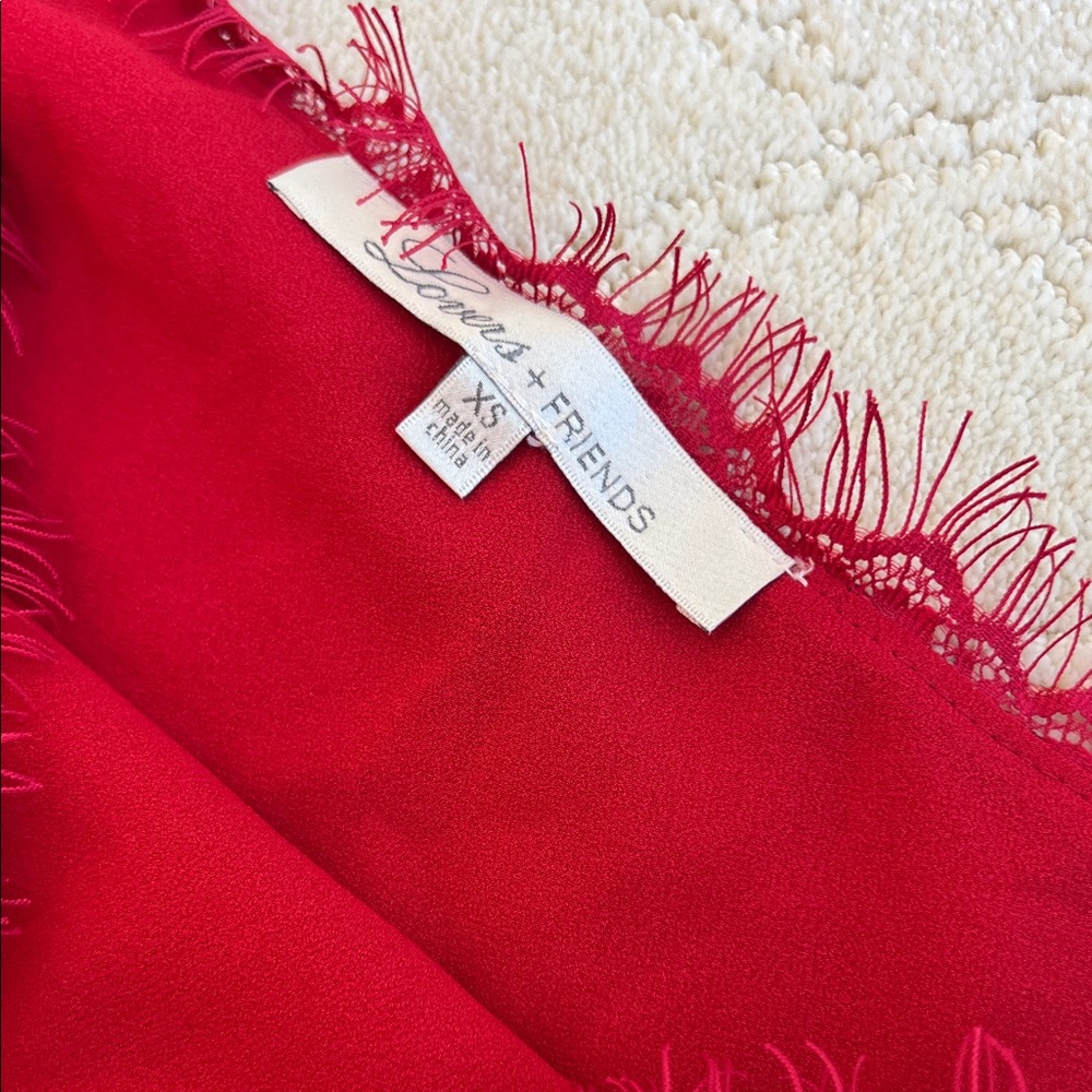 Lovers + FRIENDS One-Shoulder Red Dress - Picture 2 of 2